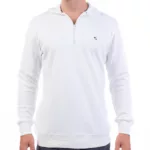 Classic White Zipper Polo