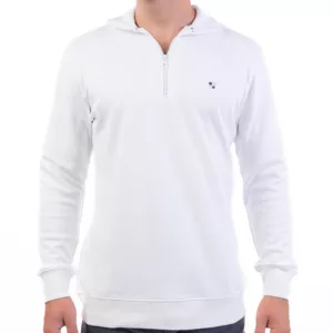 Classic White Zipper Polo