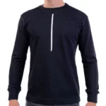 Black Sweatshirt With White Stripe